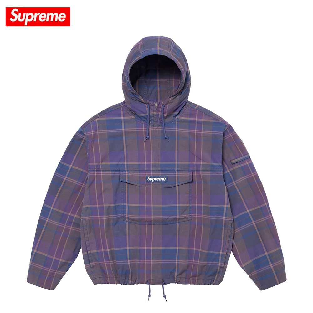 【SUPREME】 Cotton Utility Anorak Plaid - 24SS