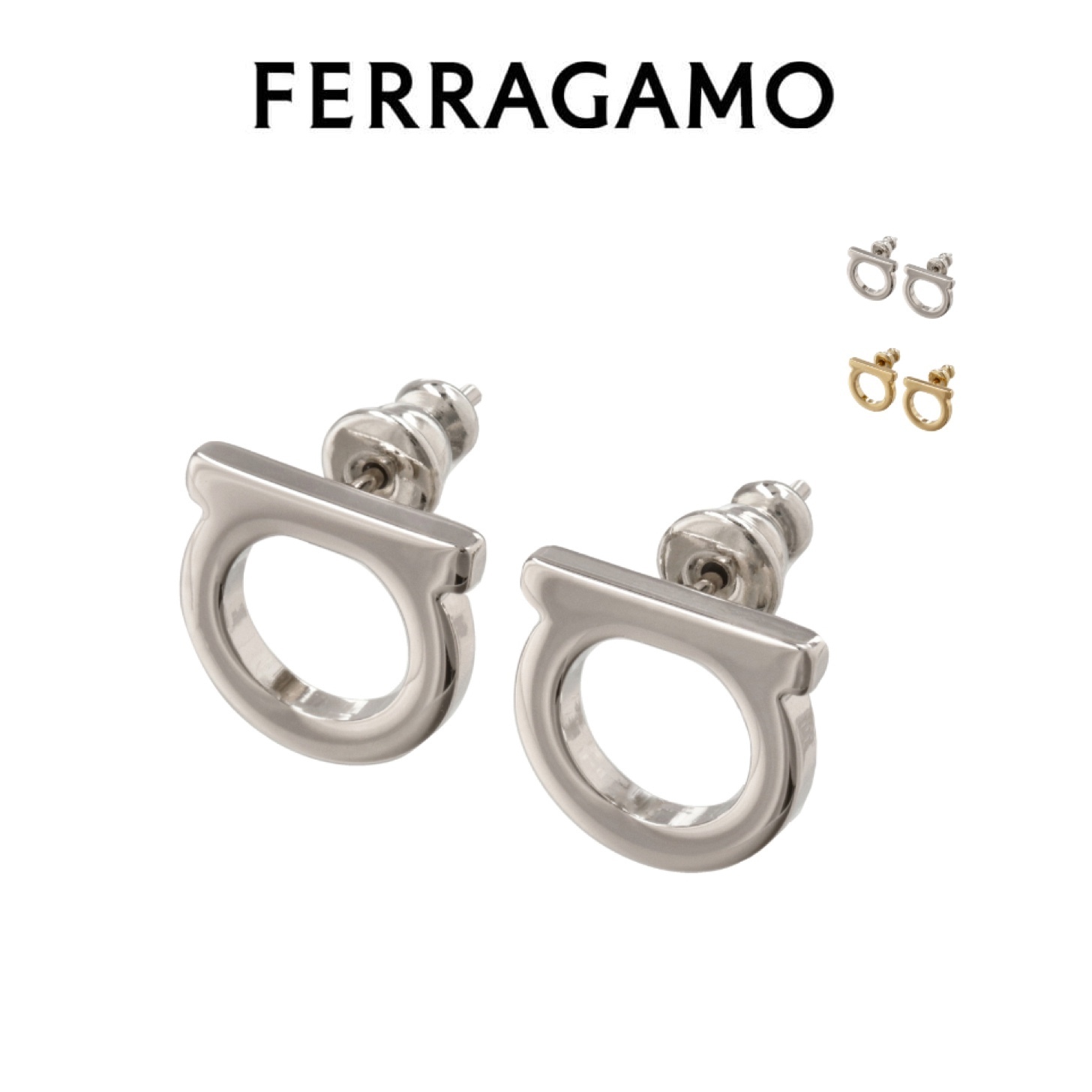 ★ Ferragamo ★ GANCINI スタッズ ピアス