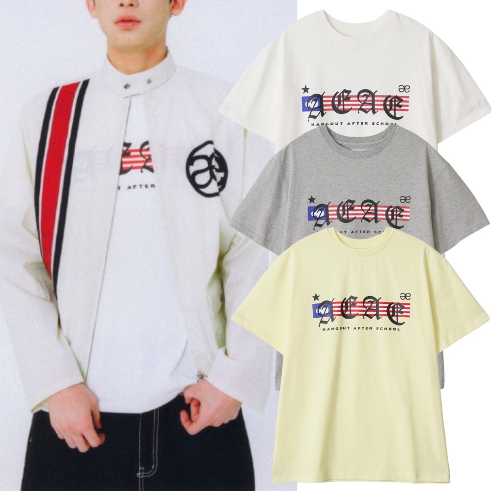 AEAE★韓国★人気★男女兼用★AEAE AMERICA T-SHIRTS 3色