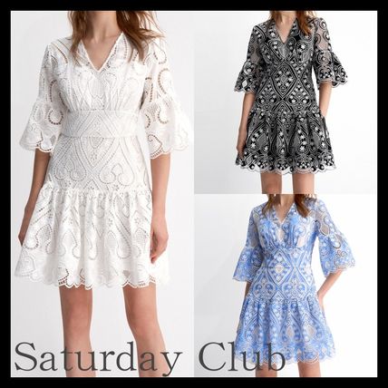 ☆Saturday Club☆カットワークレース シアーワンピース 送関込 (SaturdayClub/ワンピース) 105922063【BUYMA】
