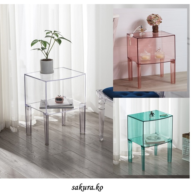 【韓国インテリア】Chair factory ♪透明キャビネット 3colors