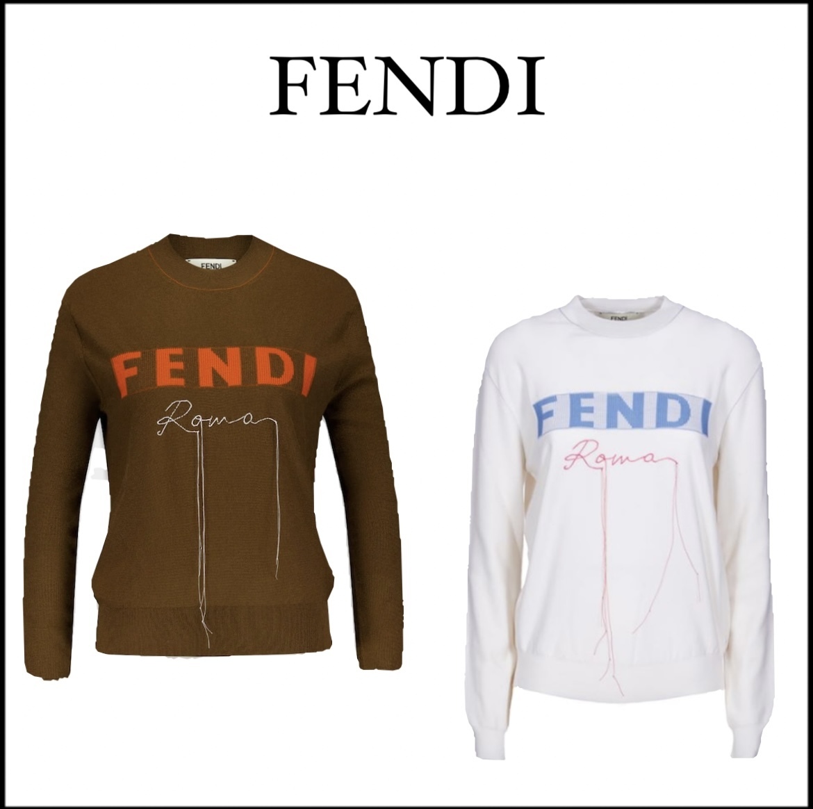 楽天市場】FENDI(フェンディ) ズッカ柄 ニット トップス