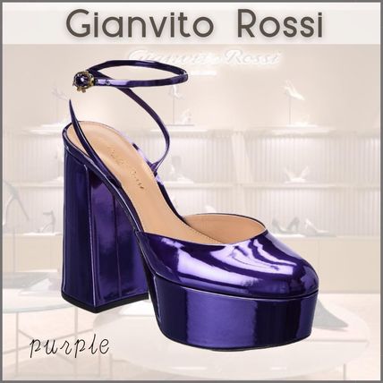 【ジャンヴィト ロッシ】サンダル フローレア レザー パープル パープル（紫）系 Gianvito Rossi(ジャンヴィト ロッシ