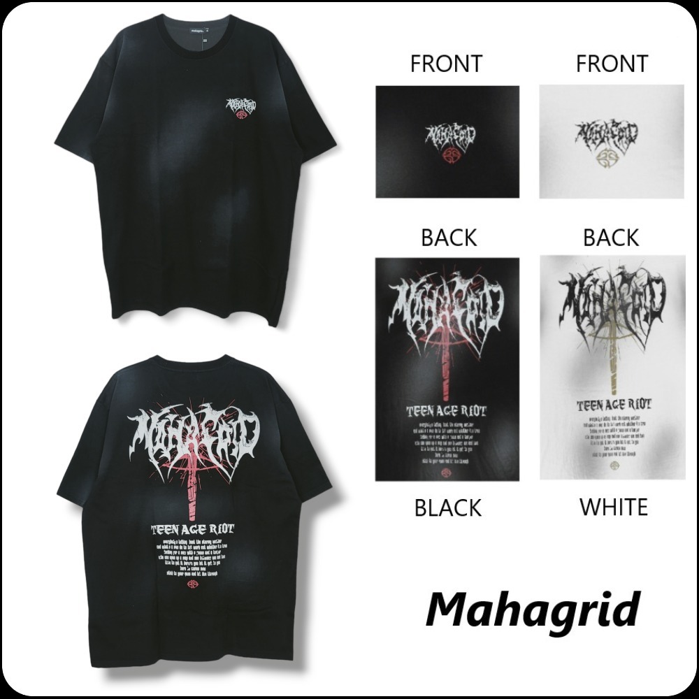 [ MAHAGRID]★ 韓国人気 TEEN AGE RIOT WASHED TEE ★