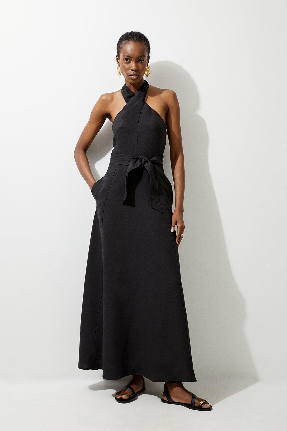 【Karen Millen】日本未入荷★ ホルターネックマキシワンピース 日本未入荷☆Karen Millen ホルターネックマキシワンピース