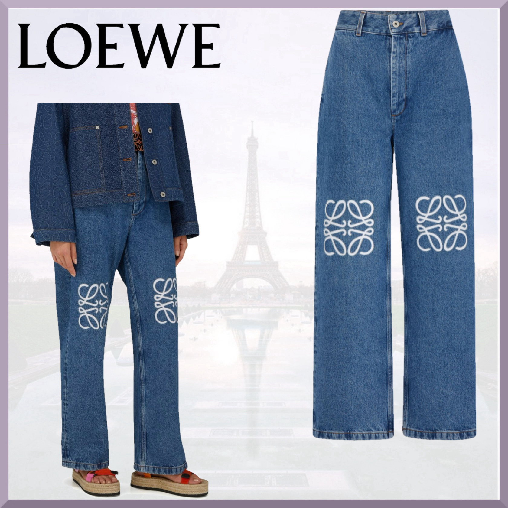 国内発送【LOEWE】アナグラムバギージーンズ