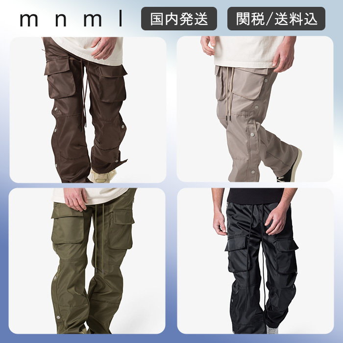 大人気！mnml★スナップ フロント カーゴ パンツ
