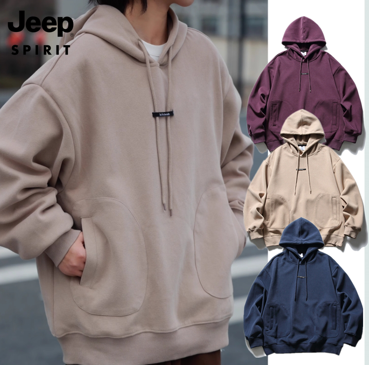 jeep パーカー ロゴ Hoodieストリートパーカーユニセックス