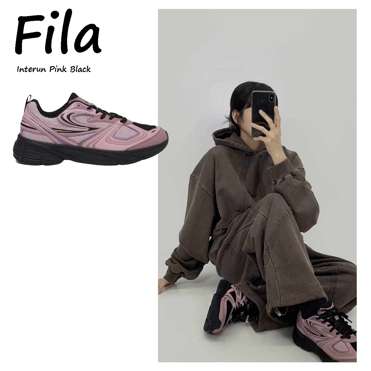 大人気!!! ♥ Fila ♥ Interun Pink Black