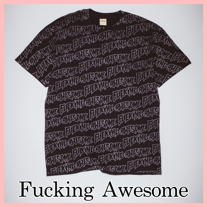 Fucking Awesome AOP TONAL OG Tシャツ Black 送料込み