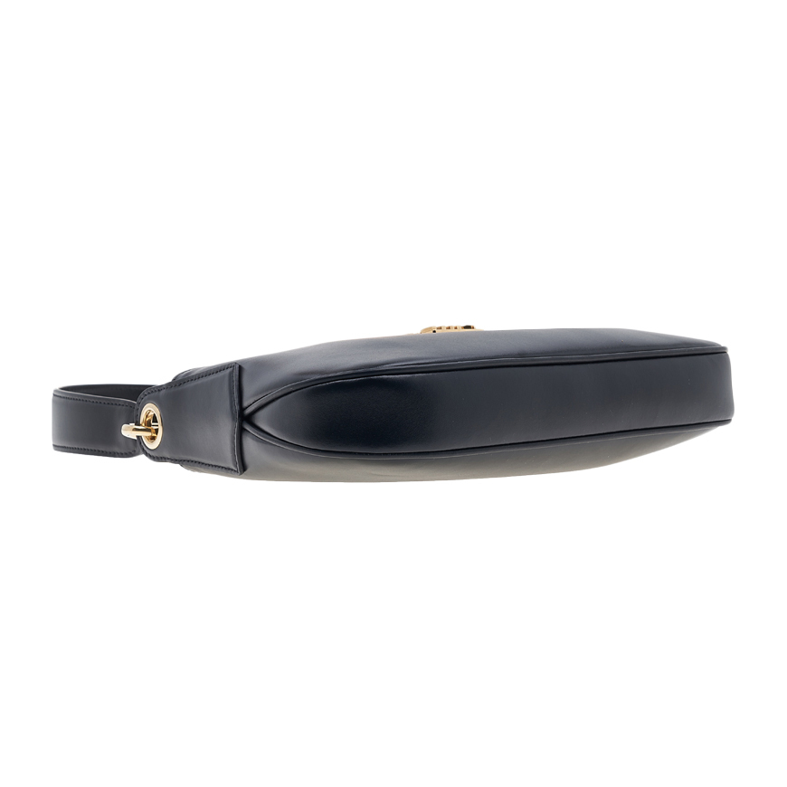 《MIU MIU》 5BC151 2AIX F0002 ロゴ レザー ホボバッグ