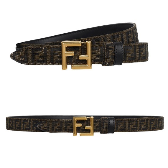 ★FENDI★FFロゴベルト リバーシブル仕様 ブラックレザー