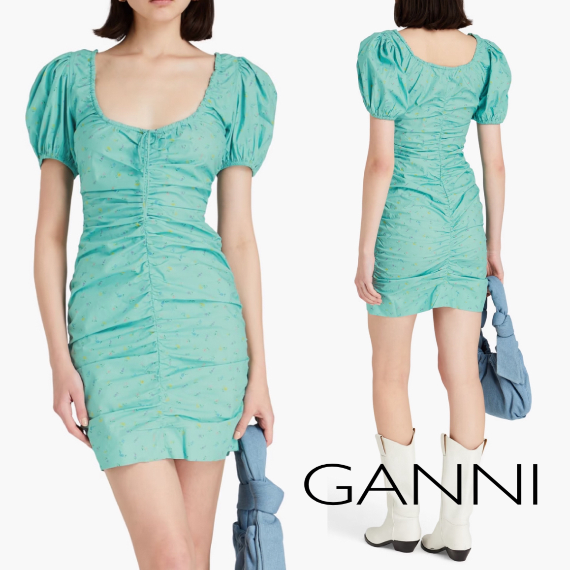 花柄☆オーガニックコットン☆ミニワンピース☆ GANNI