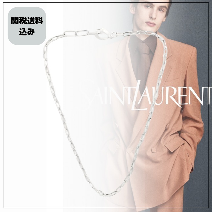 《上品な仕上がり》Saint Laurent シルバー チェーン ネックレス