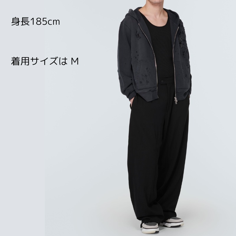 AMIRI ショットガンダメージ ジップパーカー MA Logo Shotgun AMIRI ショットガンダメージ ジップパーカー MA Logo Shotgun