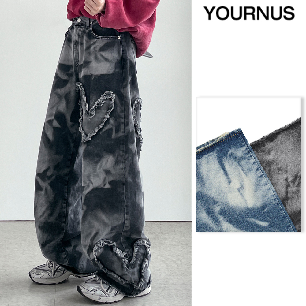 【YOURNUS】Heart Breaker Wide Denim
