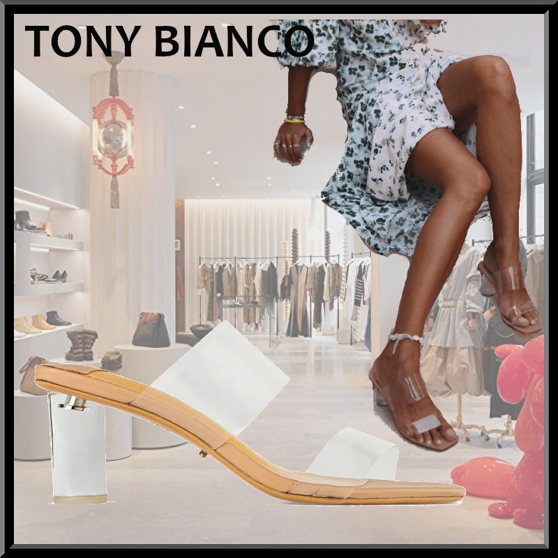 日本未入荷 Tony Bianco 6.5cmヒール クリアサンダル