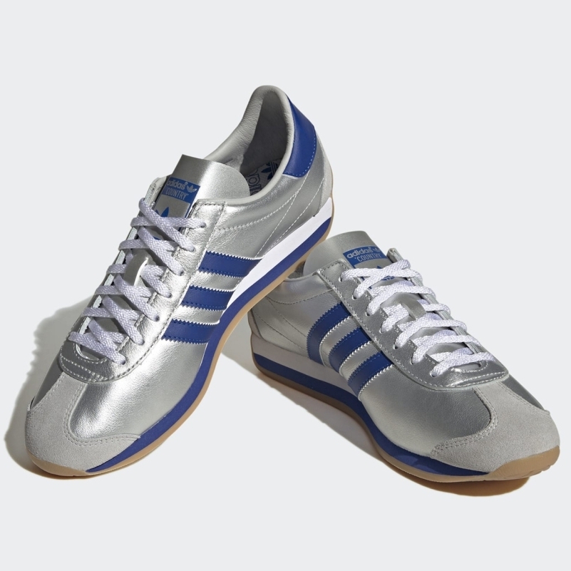 スニーカー ADIDAS COUNTRY OG IE4230 4FK624 adidas COUNTRY OG MATT SILVER/BLIGHT BLUE/FOOTWEAR WHITE