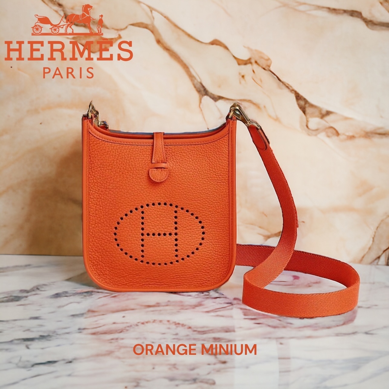 ★正規店購入 HERMES エヴリン アマゾーヌ TPM オレンジミニウム