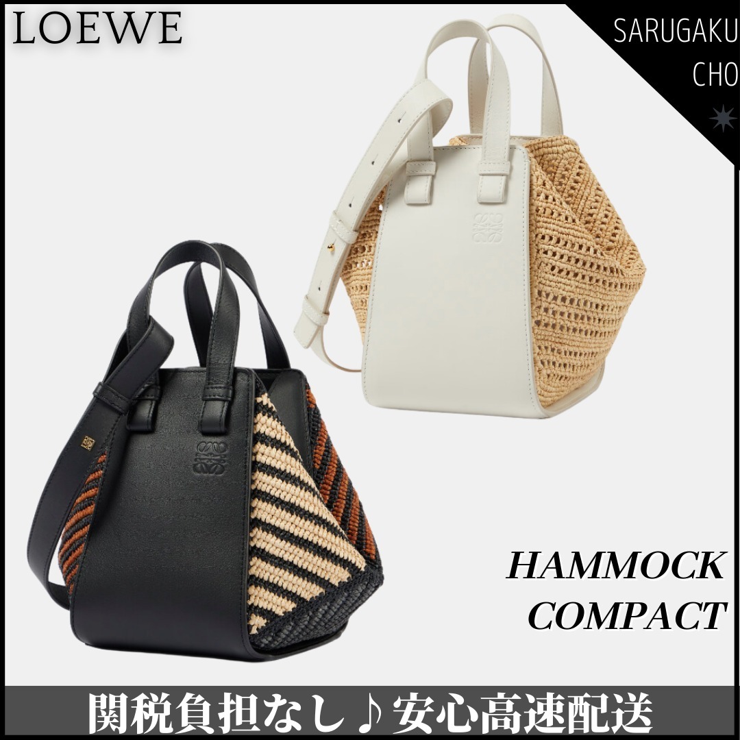 関税負担なし♪LOEWE ハンモックバッグ コンパクト ラフィア