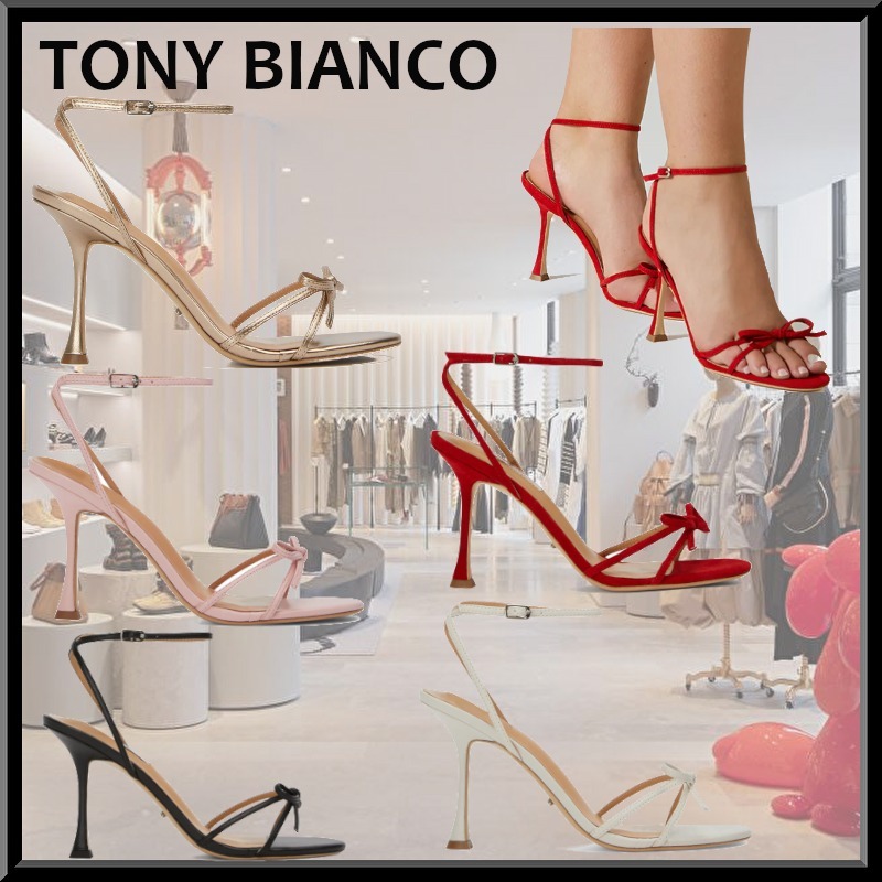 日本未入荷 Tony Bianco 9.5cmヒール リボンサンダル