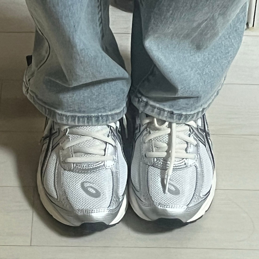 ★Asics Jog 100 S White Black - 2E Wide (Korea Exclusive) ★ ☆Asics Jog 100 S White Black - 2E Wide (Korea Exclusive