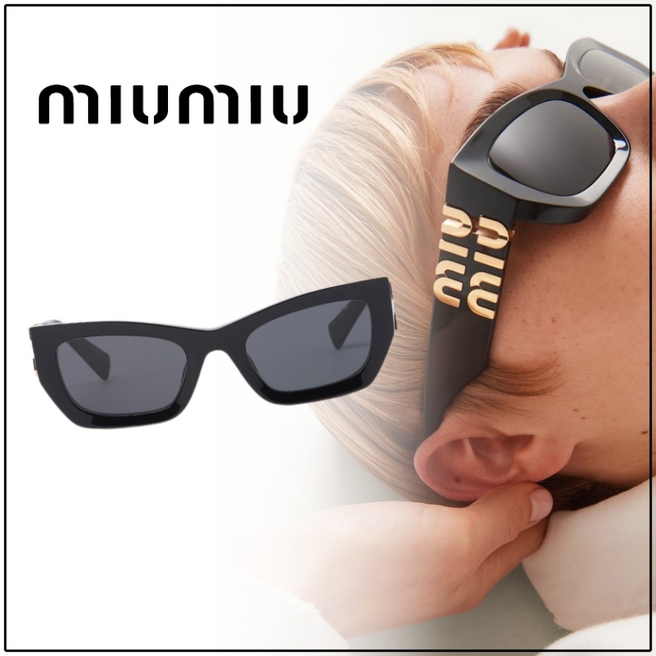 国内直営、ロゴ入り【MIU MIU】グリンプス サングラス