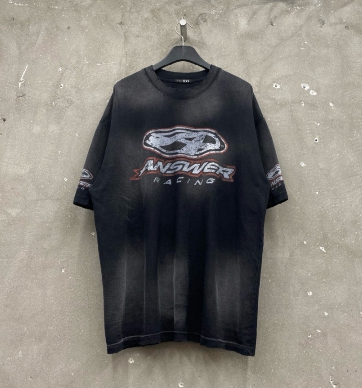 Tシャツ・カットソー IONSEOUL Racing Vintage Short Sleeve T Shirt E222