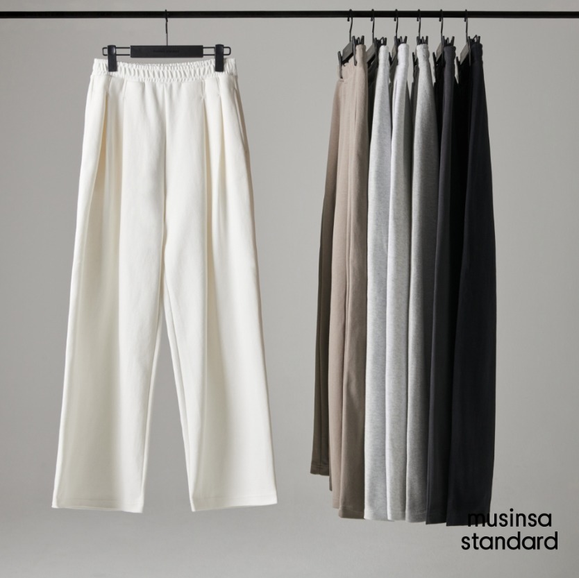 MUSINSA STANDARD LADY'S_ニットワイドスウェットパンツ_7色