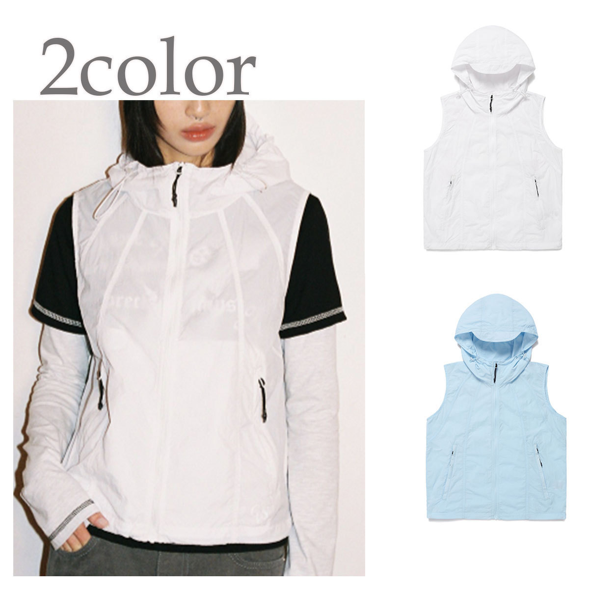 ベスト・ジレ CAVISH W HOODED VEST WIND BREAKER 4BFT270