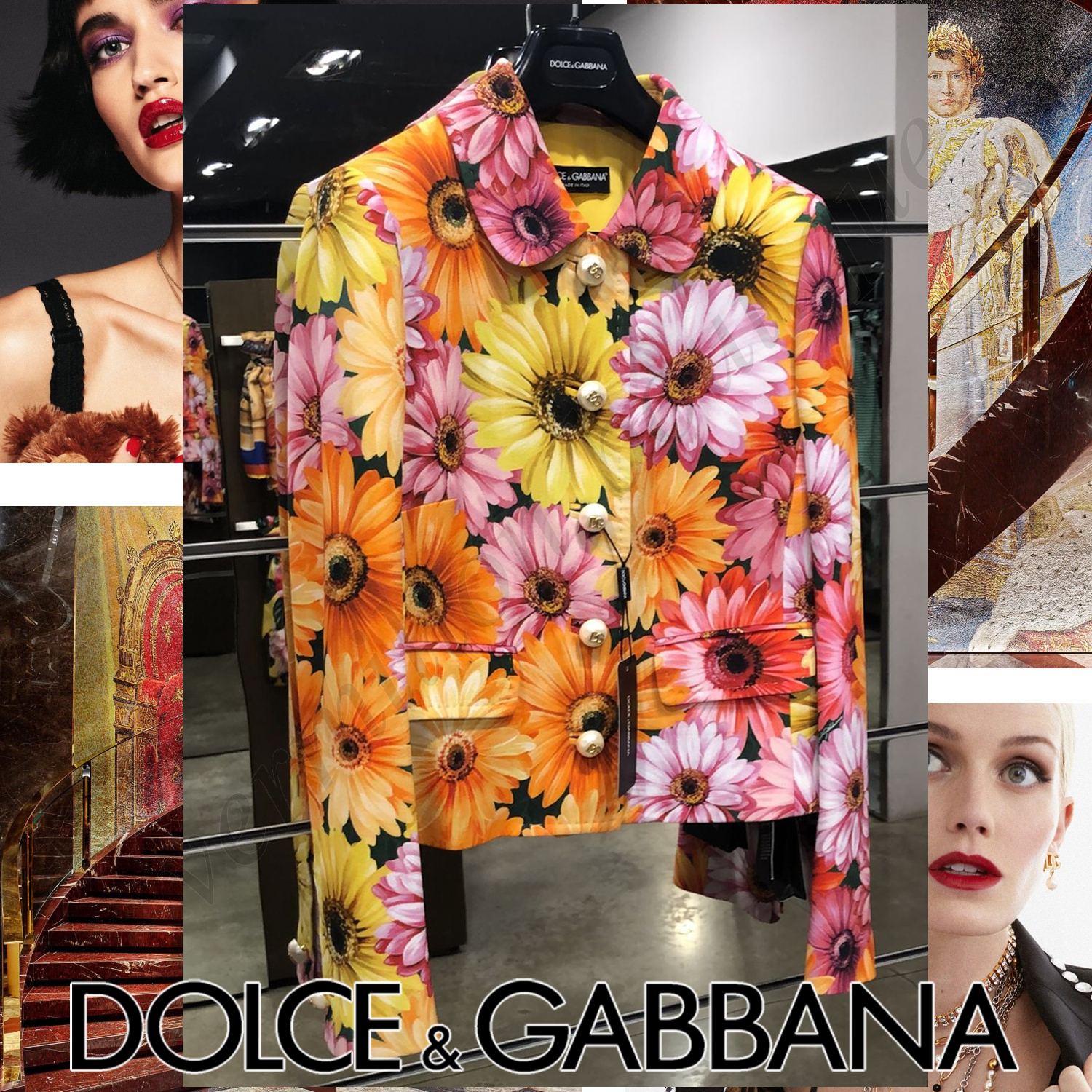 Dolce & Gabbana フラワー ジャケット マルチカラー