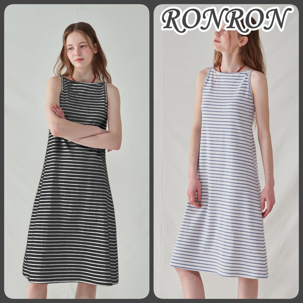 【RONRON】BOATNECK SLEEVELESS LONG DRESS [正規品] ワンピース