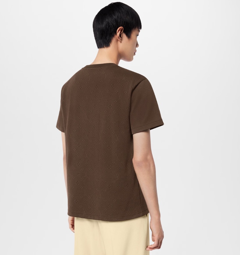 Louis Vuitton《ピケコットンＴシャツ》茶色 モノグラム 直営店