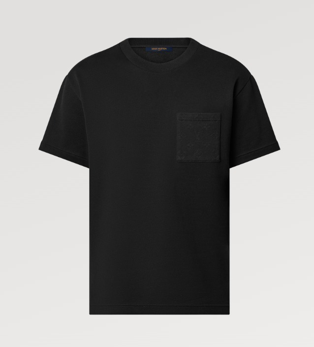 Louis Vuitton《ピケコットンＴシャツ》黒色 モノグラム 直営店