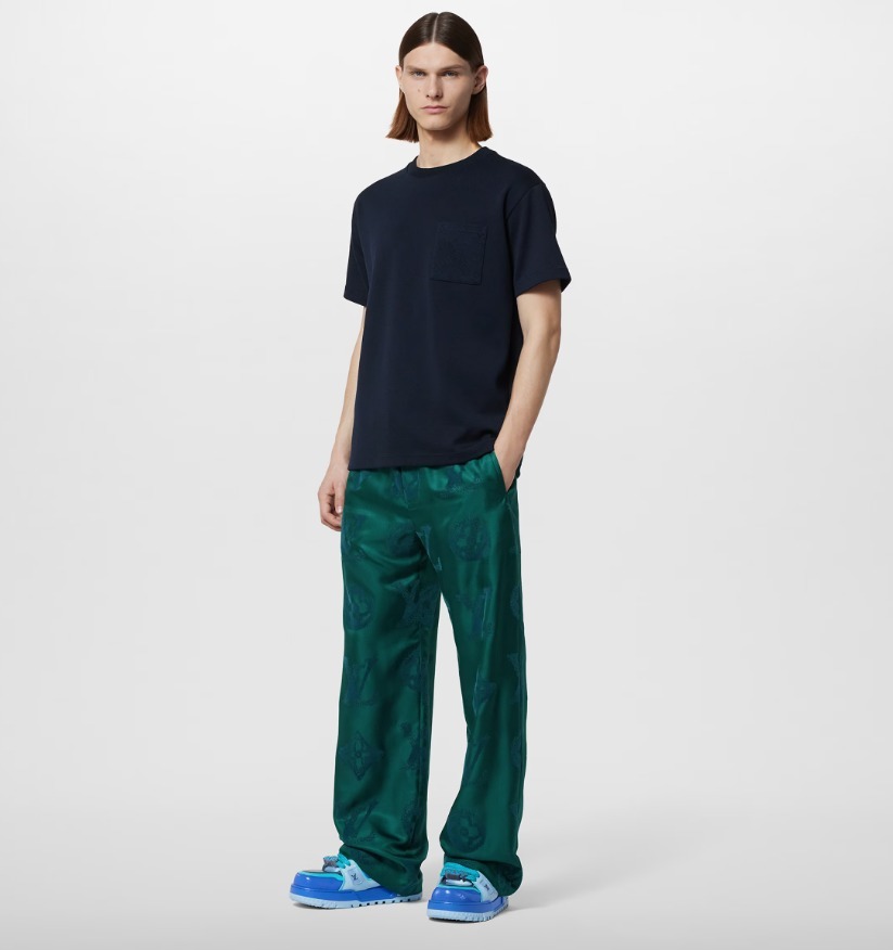 Louis Vuitton《ピケコットンＴシャツ》紺色 モノグラム 直営店