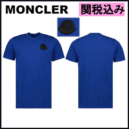 【関税込み】Moncler ブルー ロゴ Tシャツ Moncler ロゴ Tシャツ | ブルー | FARFETCH JP