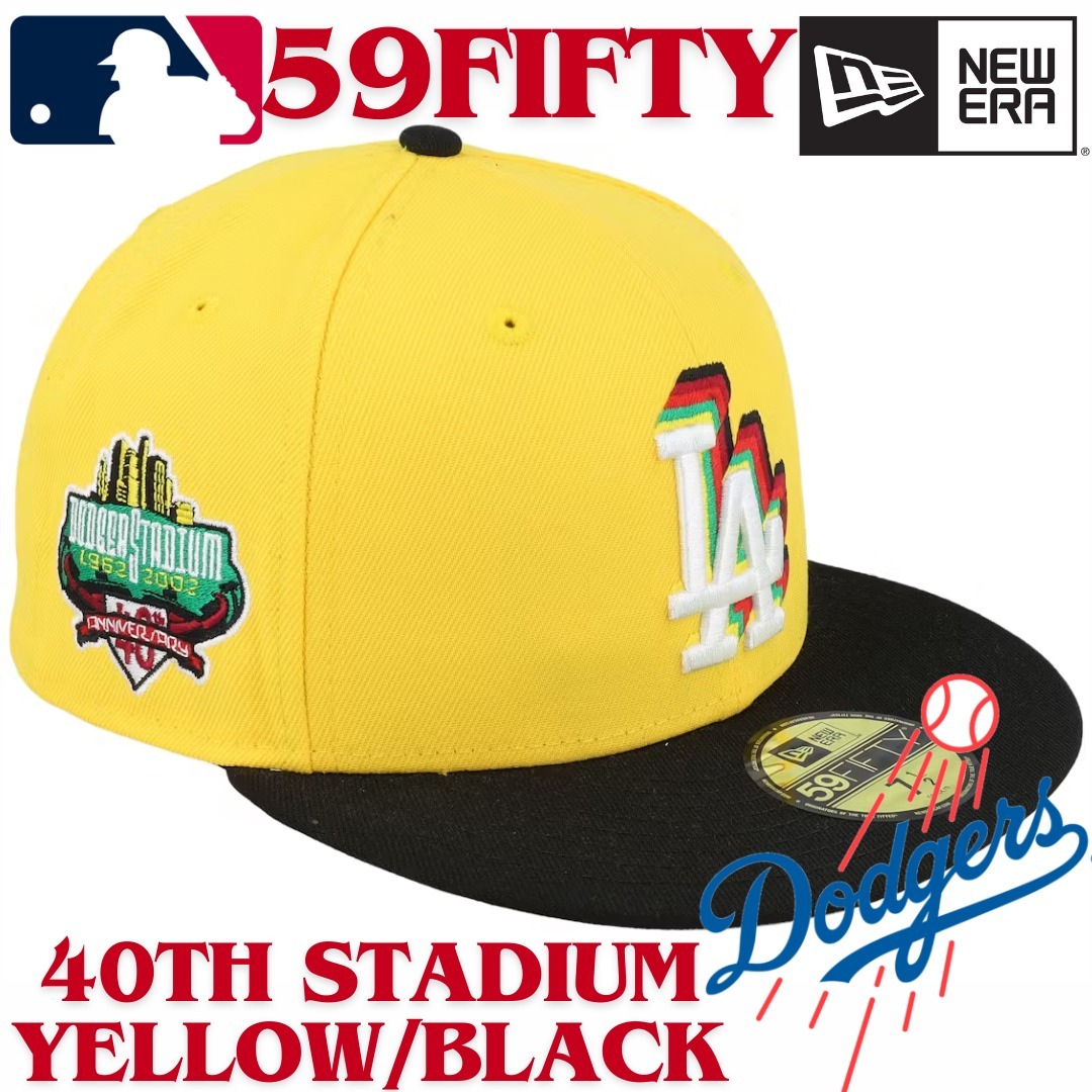 【US限定】New Era 59FIFTY Los Angeles Dodgers Yellow/Black