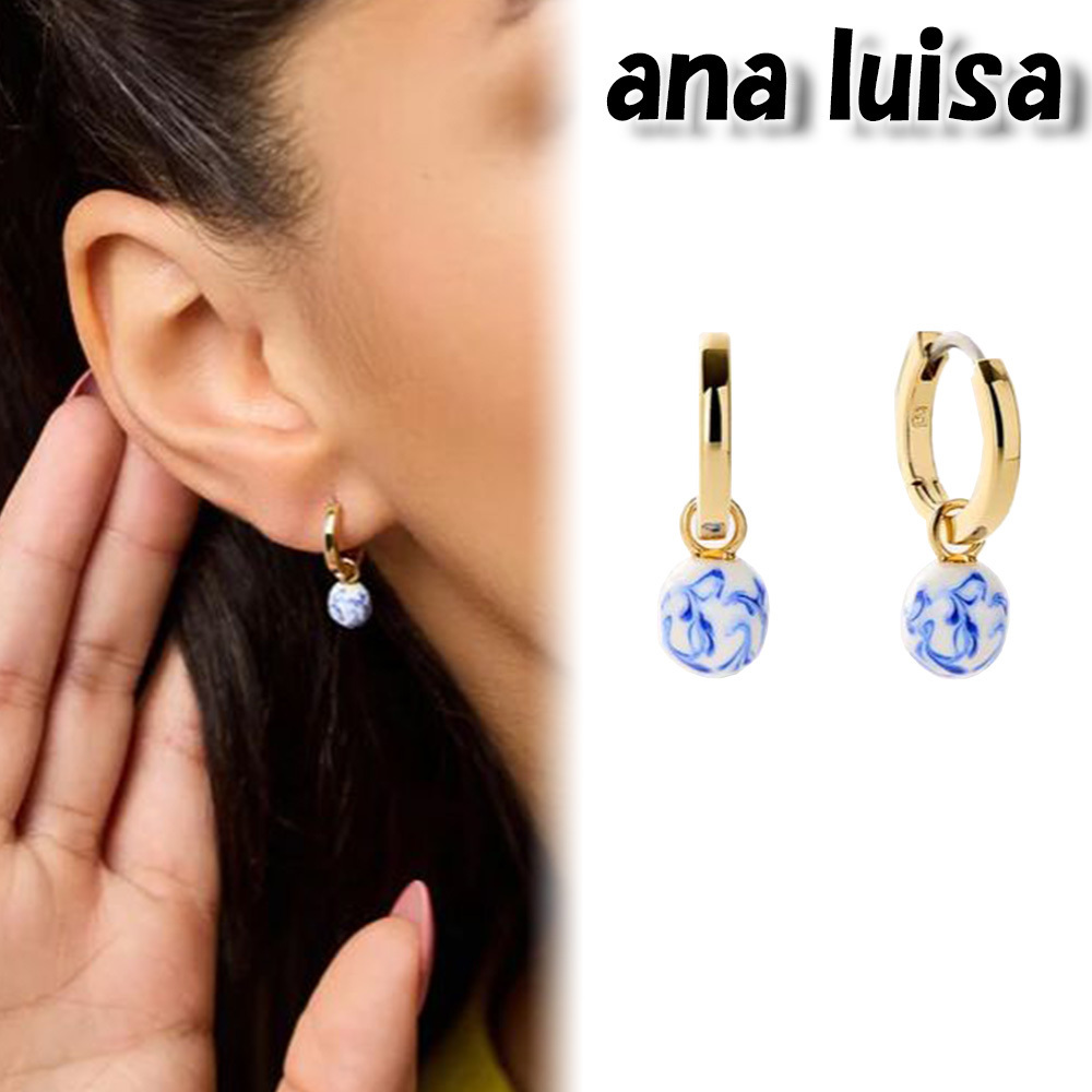 ana luisa アナルイサ ピアス LAINEY MARBLE BLUE 14K ギフト