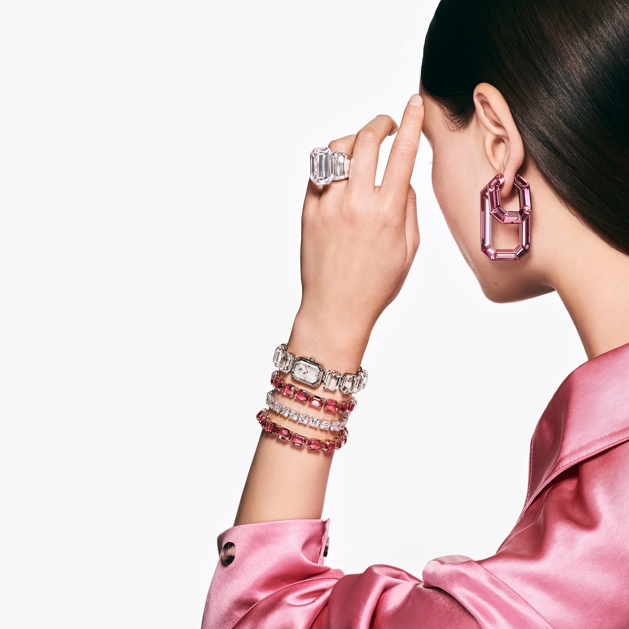 VIP価格【SWAROVSKI】スワロフスキー Lucent フープピアス