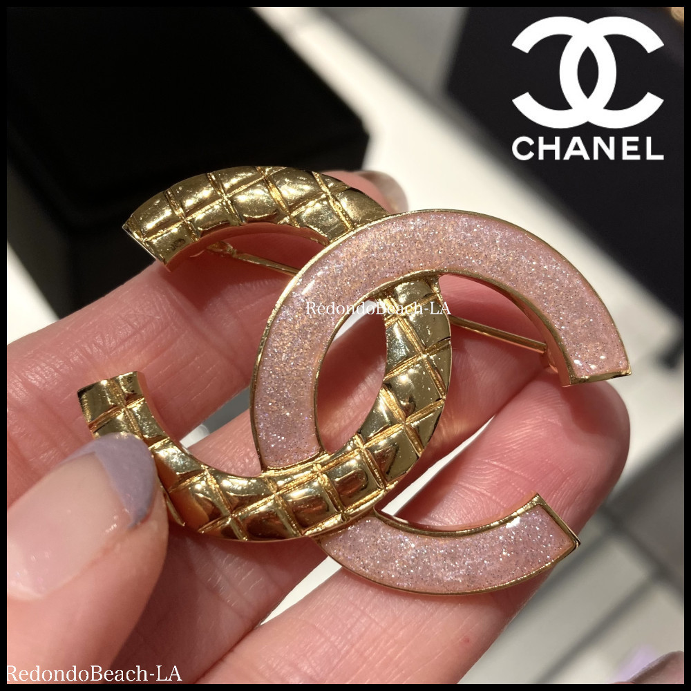 煌めき輝くピンクが可愛い★CHANEL★ブローチ★ココクラッシュ風
