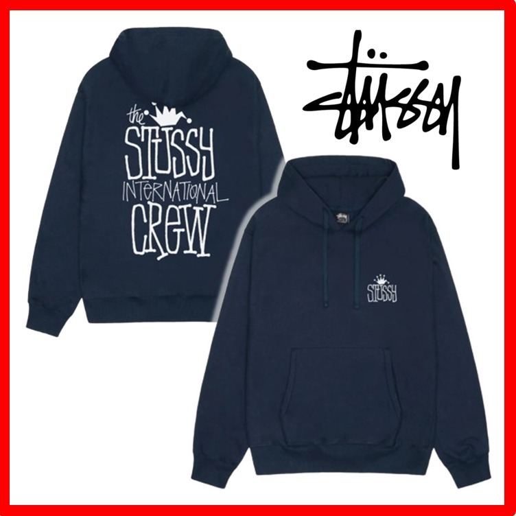 ★人気★【Stussy】★Stussy Crown International Hoodie★Navy