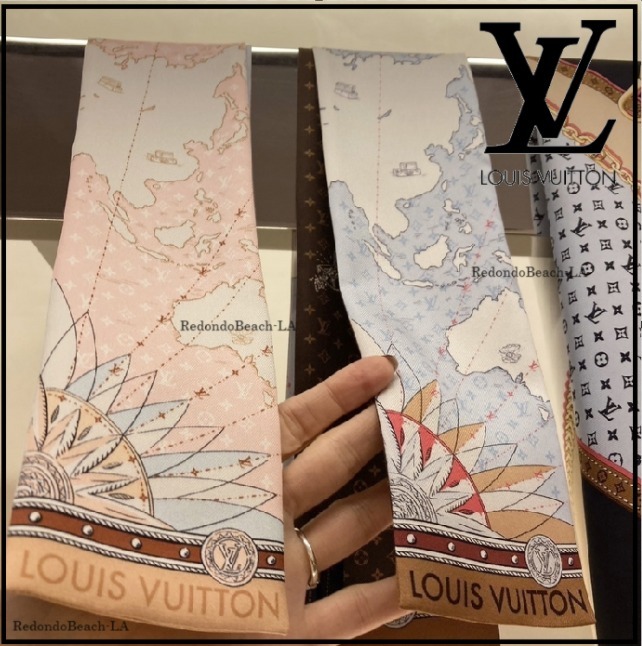 【希少・海外限定】★LOUIS VUITTON★MAP リバーシブル スカーフ