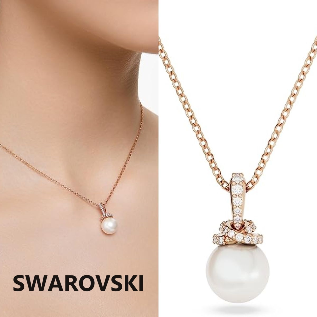 国内即発★SWAROVSKI★Originally パールネックレス