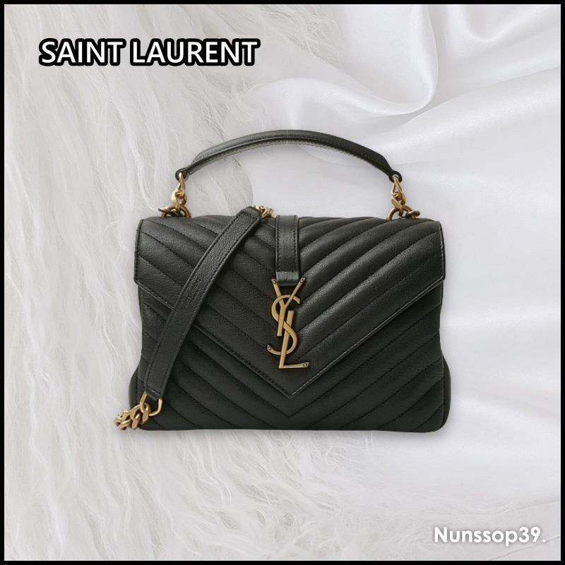 《SAINT LAURENT》 カレッジ モノグラム ショルダーバッグ