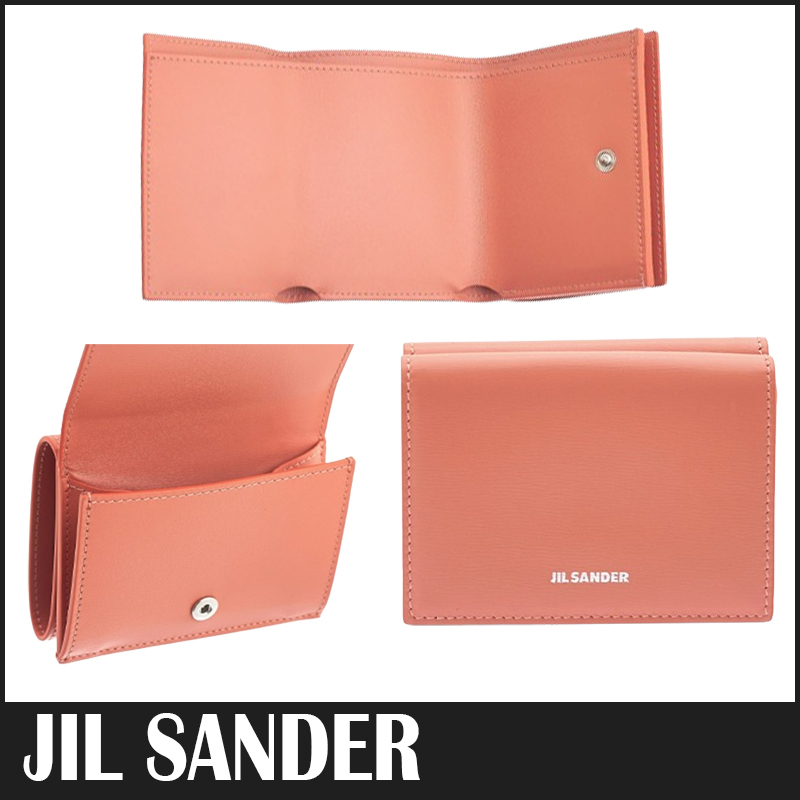 ☆送料関税込☆JIL SANDER ロゴ レザー 三つ折り財布☆超人気☆