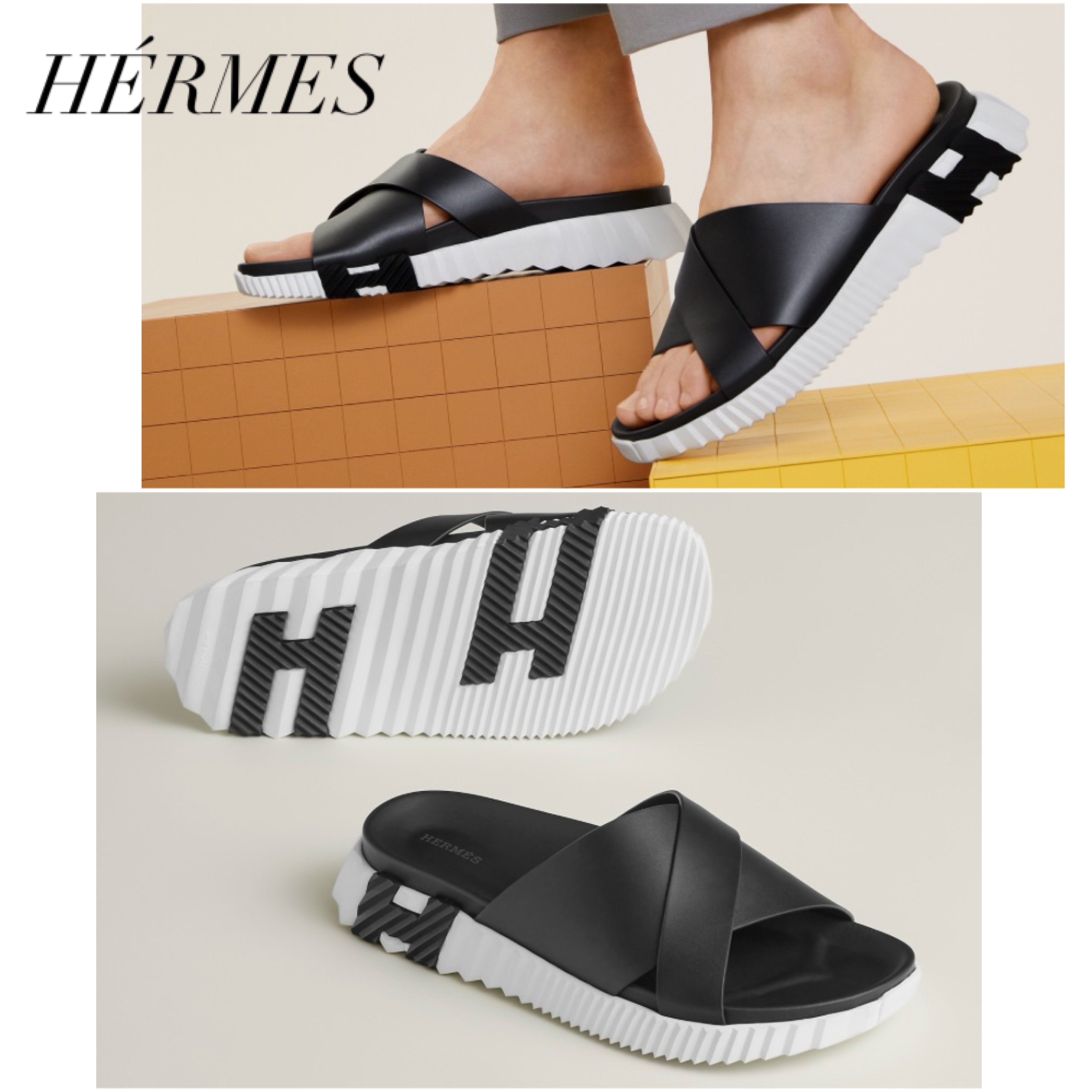 大人気◇履き心地抜群 HERMES サンダル インフラ Sandales Infra