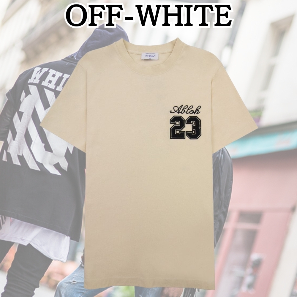 OFF-WHITE*贅沢なスタイリング*23 ロゴ スリム S/s T シャツ