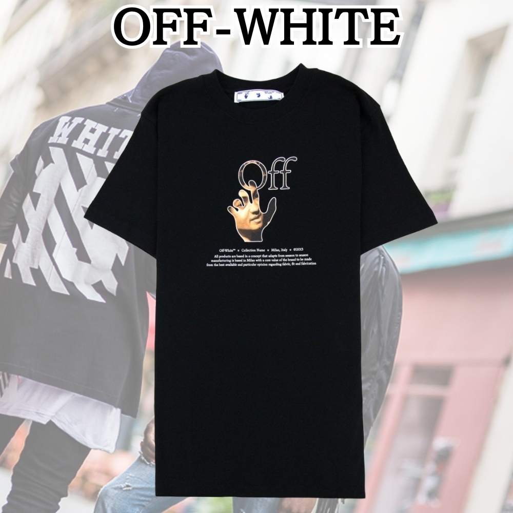 OFF-WHITE*ラグジュアリーな魅力の逸品*Carav Hand S/s T シャツ