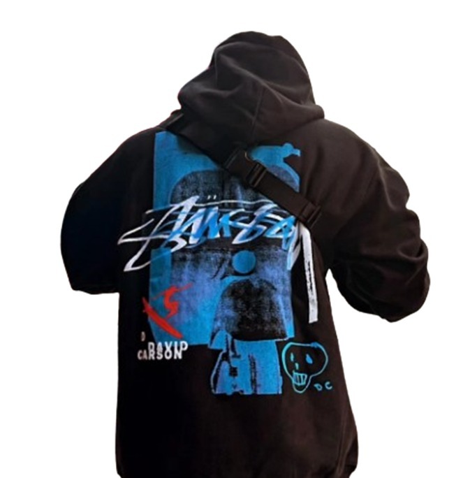 ☆人気☆【Stussy】☆David Carson Vespa Hoodie☆Black