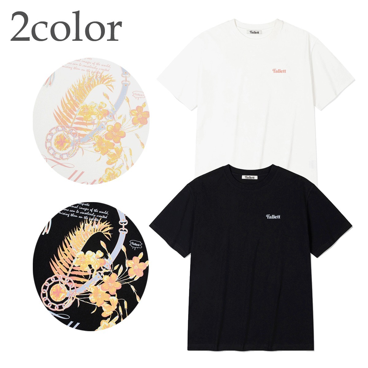 Tシャツ・カットソー Fallett Bohemian Flower Short-Sleeve T-Shirt 4HA095